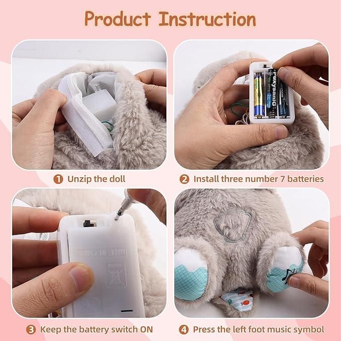 Baby Sound Machine Breathing Otter Portable Plush Baby Toy